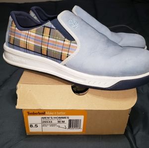 Timberland slip on seakers.